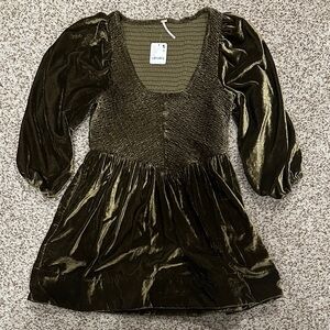 NWT Free People Velvet Dress - Size XS